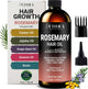 Rosemary Oil for Hair Growth with Castor, Jojoba, and Biotin, Natural Hair Strengthening Serum, Scalp and Beard Oil, Aceite De Romero Para El Cabello