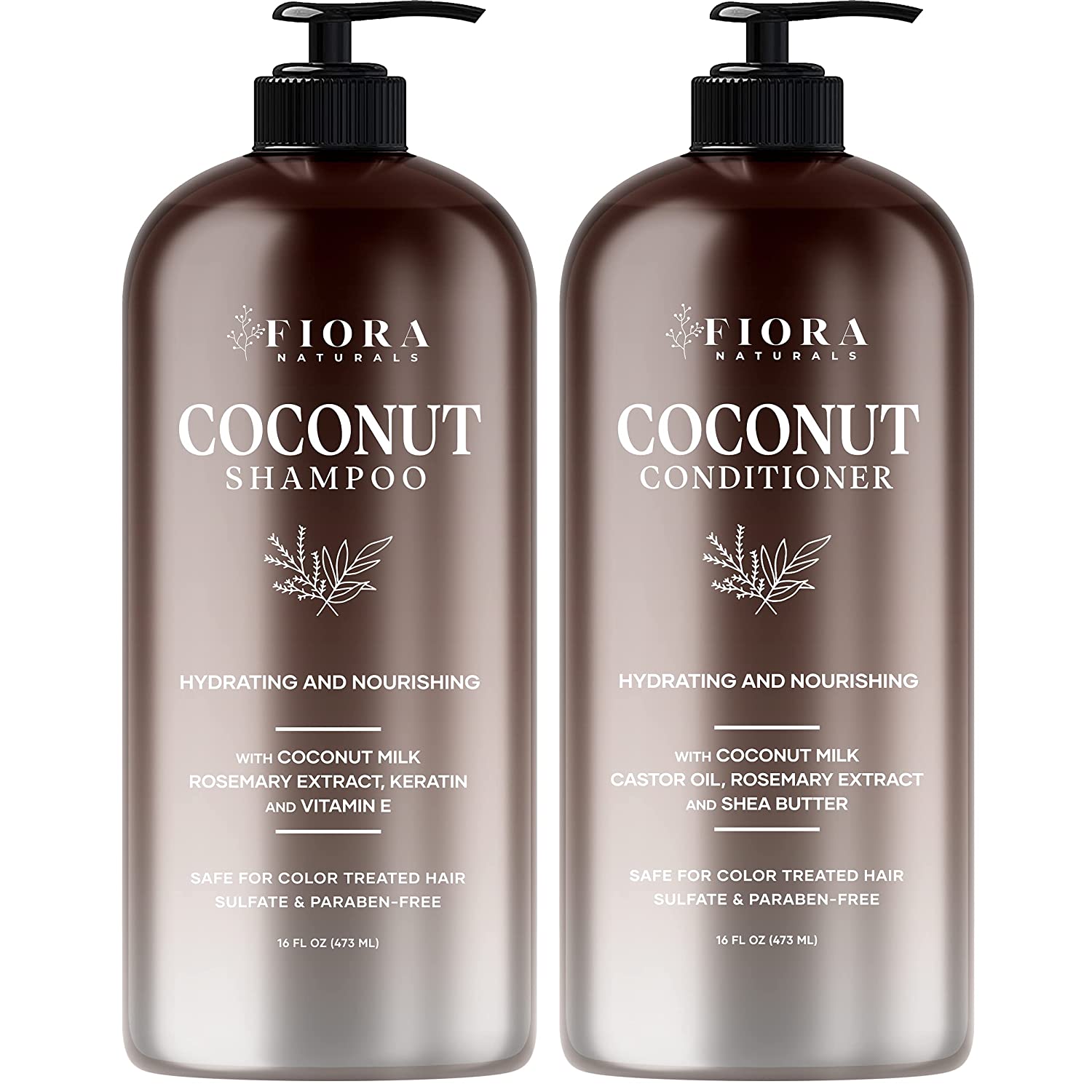 karakterisere Skuespiller Advarsel Coconut Shampoo and Conditioner Set - Fiora Naturals